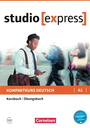 Studio [express] A1 kurs- und ubungsbuch, de Funk, Hermann. Editora Distribuidores Associados De Livros S.A., capa mole em alemão, 2017