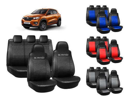 Fundas Cubre Asientos P/ Renault Kwid Eco Cuero + Colores