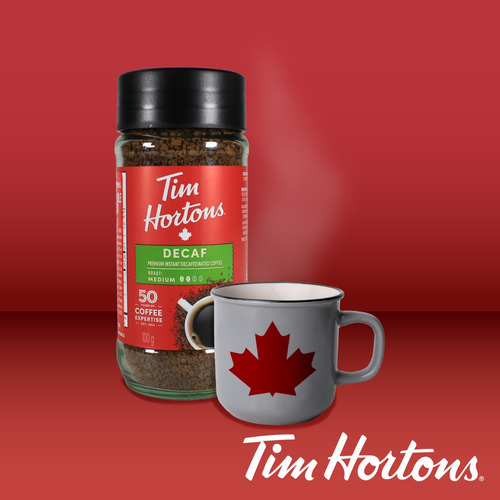 Café Instantáneo Decaf Tostado Medio 100 G Tim Hortons