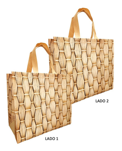 50 Sacola Tnt Laminado Reutilizável - Ecobag Retornável Ipan