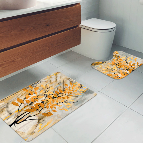 Conjunto Tapete Banheiro 2 Peças Design Refinado Wc5072