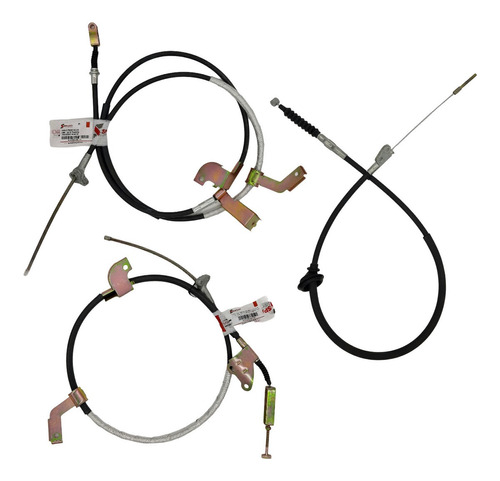 Cables Freno De Mano X3 Hilux 2005-2015 Traseros + Primario