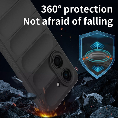 Funda Para Redmi A5 4g/poco C71 Case Uso Rudo + 2 Micas Negro Para Redmi A5 4g/poco C71