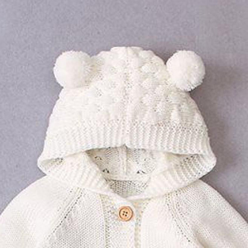 Abrigo Cálido De Punto Para Bebés Recién Nacidos Y Niñas, A