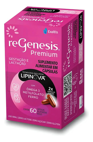 Regenesis Premium Com Lipinova Com 60 Cápsulas