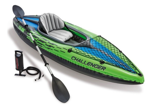 Kayak Con Asiento Y Respaldo 1 Persona Intex, Acuarela Color Verde