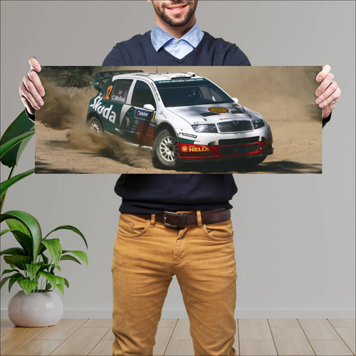 Cuadro 30x80cm Auto 2003 Skoda Fabia Wrc Auto 42