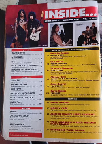 Revista Guitar School - Motley Crue - Van Halen - A . Cooper (Usado)