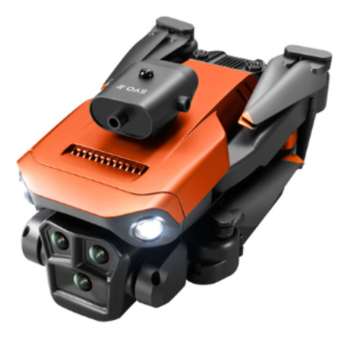 Drone K6 Max 3 Cameras 8k Semi Profissional 2 Baterias +case Cor Laranja