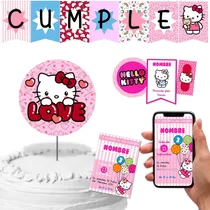 Comprar Kit Imprimible Cumple + Candy Editable - Hello Kitty