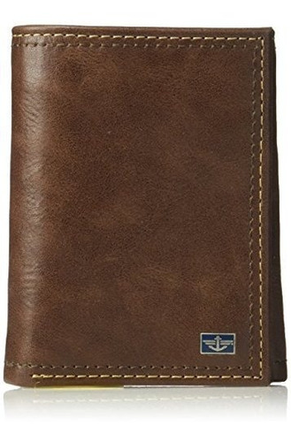 Dockers Hombres Extra Capacity Trifold Wallet, Black Sdflz