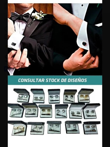 Gemelos Y Traba Corbata Conjunto Varios Diseños Olegario