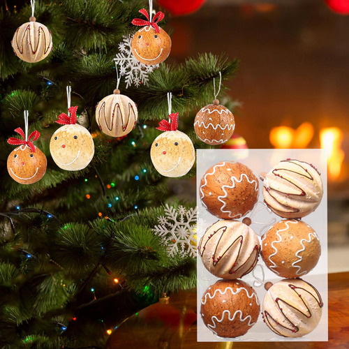 6 Adornos De Bolas De Navidad, Adornos Colgantes Para
