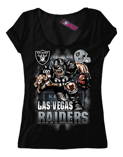 Remera Mujer Las Vegas Raiders Equipo Nfl 22 Dtg Premium