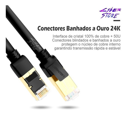 Cat7 Cabo Rede Ugreen Deluxe Gamer Gigabit Ps4 Ps5 Xbox 5m