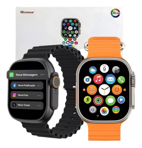 Smartwatch W69 Ultra 10 Com Nfc Gps Lançamento 2024