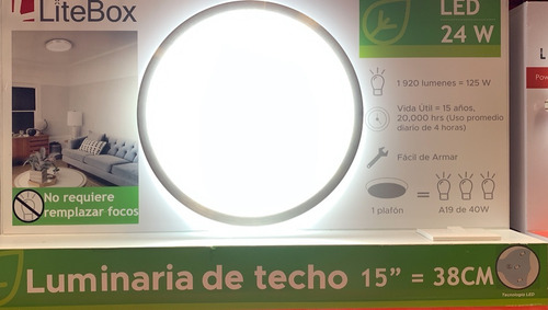 Luminaria De Techo Litebox Led 24 W 1920 Lumenes