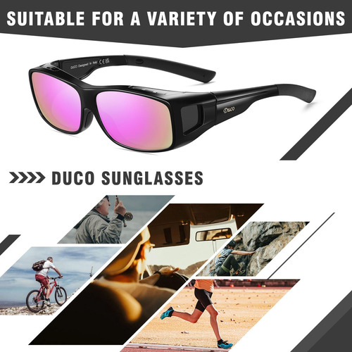Duco Gafas Envolventes Fitover Gafas Polarizadas Sobre Gafas