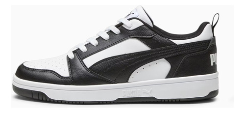 Tenis Puma Hombre Rebound V6 Low Blanco Negro