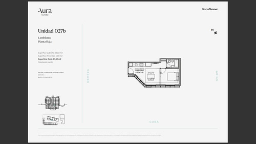 Departamento 1 Ambiente En Venta  - Nuñez