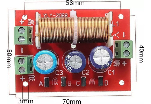Equipo Crossover 400w 2 Vías Ajustable Audio Ecualizador