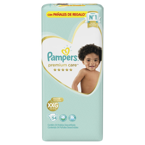 Imagen 2 de 3 de Pañales Pampers Premium Care XXG 54 u