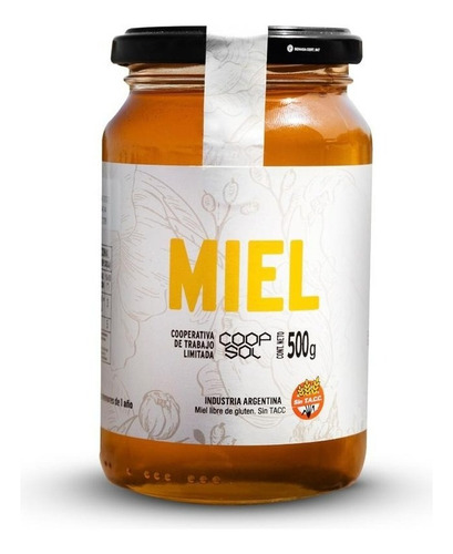 Miel Líquida 500 Grs. Coopsol. Miel Pura