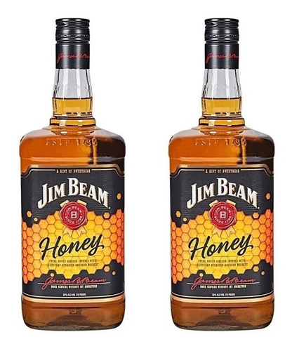  Whisky Jim Beam Honey X750cc X2 Unidades