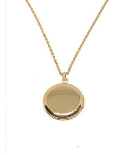 Imagen 5 de 10 de Relicario Acero Inoxidable Dorado Corazon
