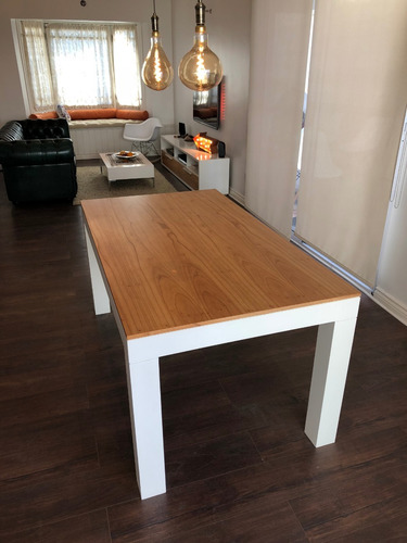 Mesa Laqueada Paraíso Comedor Moderna Madera 160cm Nordica