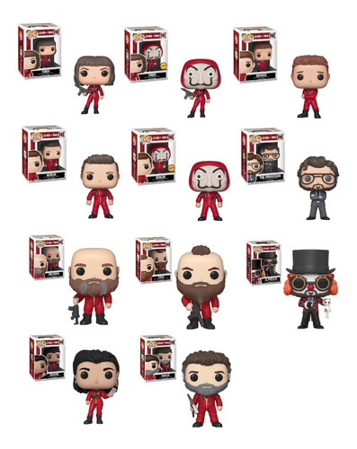 Imagen 4 de 4 de Set 12 Funko Pop Netflix La Casa De Papel Original Completa