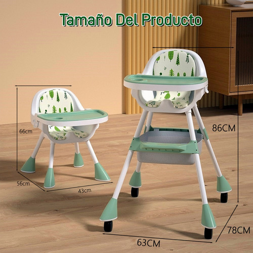 Silla De Comer Bebe Plegable, Seguridad Máximayfácillimpieza Taburete Multifuncional Para Bebé Rosa