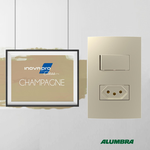Módulo Cego Inova Pro Class Champagne 85411 Alumbra