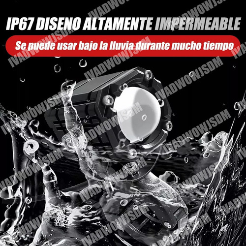 N 2 Faros Luces Led Auxiliares 4 Modos Lupa Moto+interruptor