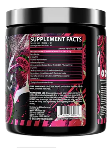 Outrage Nutrex Pre-entreno Polv - Unidad a $114900