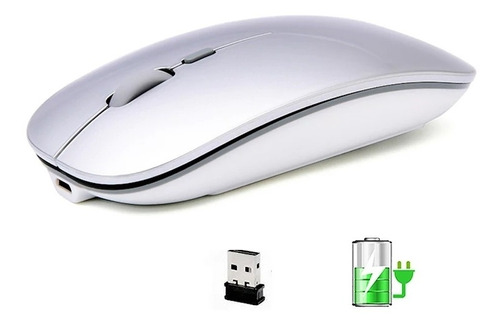 Mouse Sem Fio Regaregavel Para Macbook Pro 13 Cor Prateado