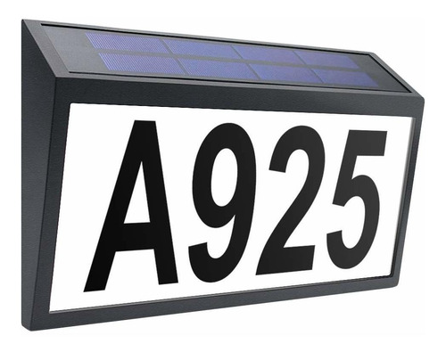 Números De Casa Placa De Dirección Con Energía Solar Placa I