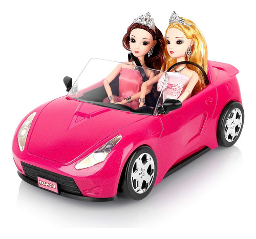 Auto Grande Rosado Para Muñecas Barbie