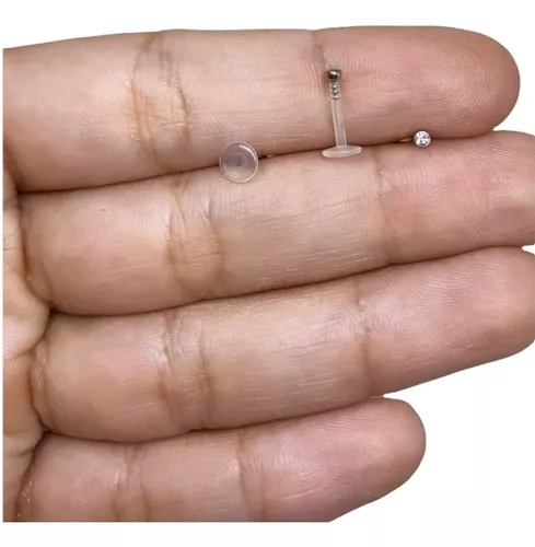 Piercing Medusa Boca Labret Ponto De Luz Haste 10mm
