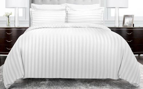 Imagen 3 de 5 de Duvet Cover Negro Líneas Microfibra Doble