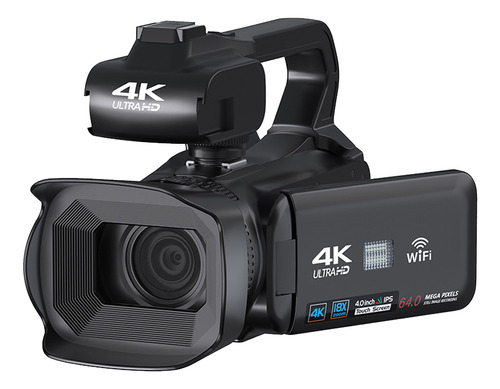 Cámara Grabadora De Vídeo 4k, Videocámara De 64mp Para Youtu