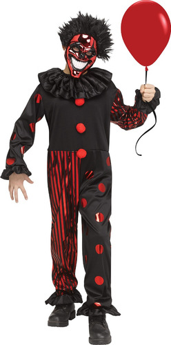 Disfraz Payaso Chrome Clown Para Niño Con Máscara Halloween Fiesta