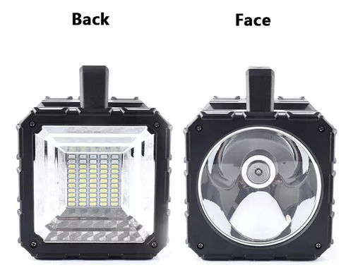 Linterna De Reflector Led Proyector Recargable Portátil