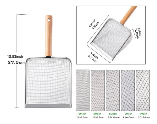 Cat Litter Scooper Con Mango De Madera Espacio De Malla 10