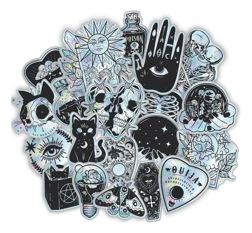 Calcos Stickers Vinilo Termo - Holografica Esoterica