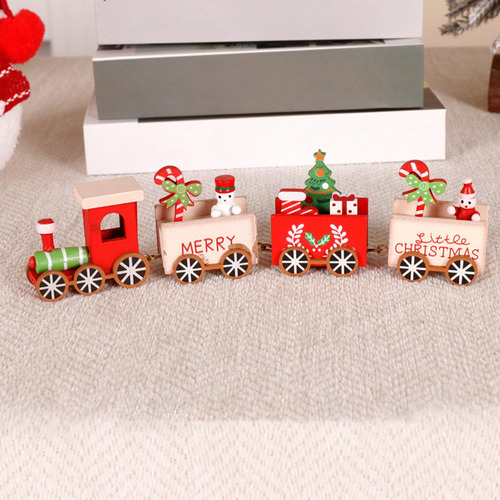 Juguete De Tren De Navidad De Madera, Decoración Del De