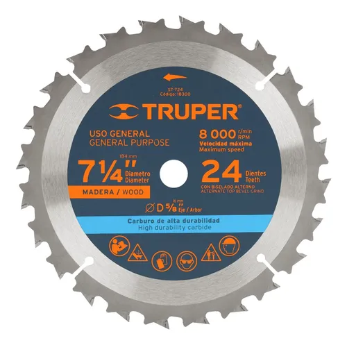 comprar Disco Para Sierra Circular P\u002F Madera 7 1\u002F4 Pulgadas Truper 