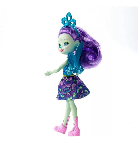 Muñeca Enchantimals Patter Peacock & Flap Mascota Mattel