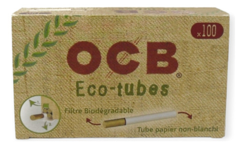 Tubos Para Rellenar Ocb X10 Filtro Y Papel X100 Unidades