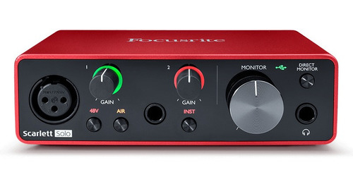 Placa De Audio Focusrite Scarlett Solo G2 24 Bits 192 Khz